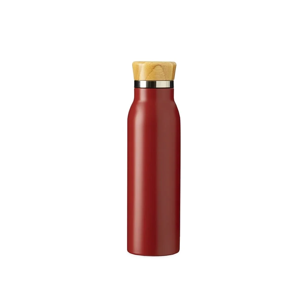 Garrafa Térmica Inox e Bambu 600ml