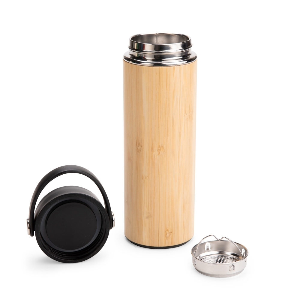 Garrafa Térmica de Bambu Personalizada