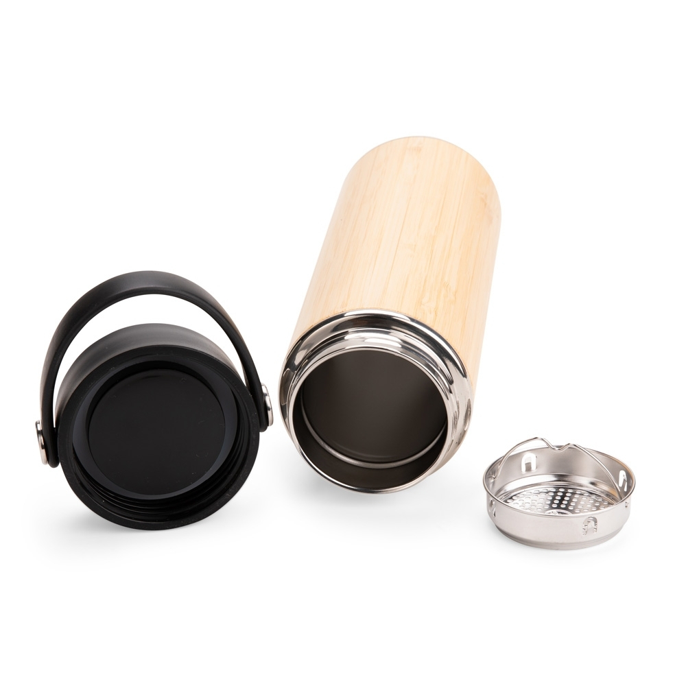 Garrafa Térmica de Bambu Personalizada