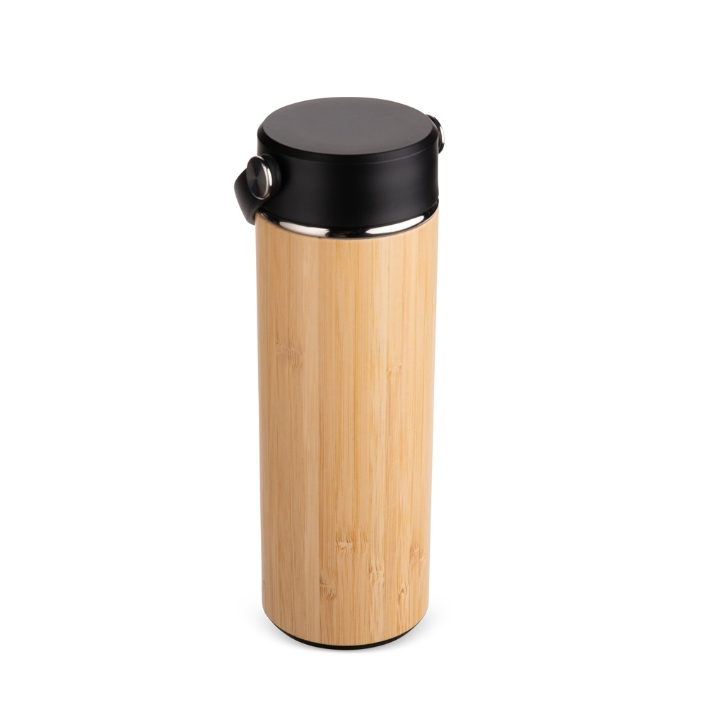 Garrafa Térmica de Bambu Personalizada-PX19156