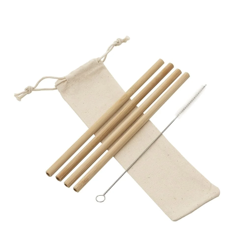 Kit Canudos de Bambu