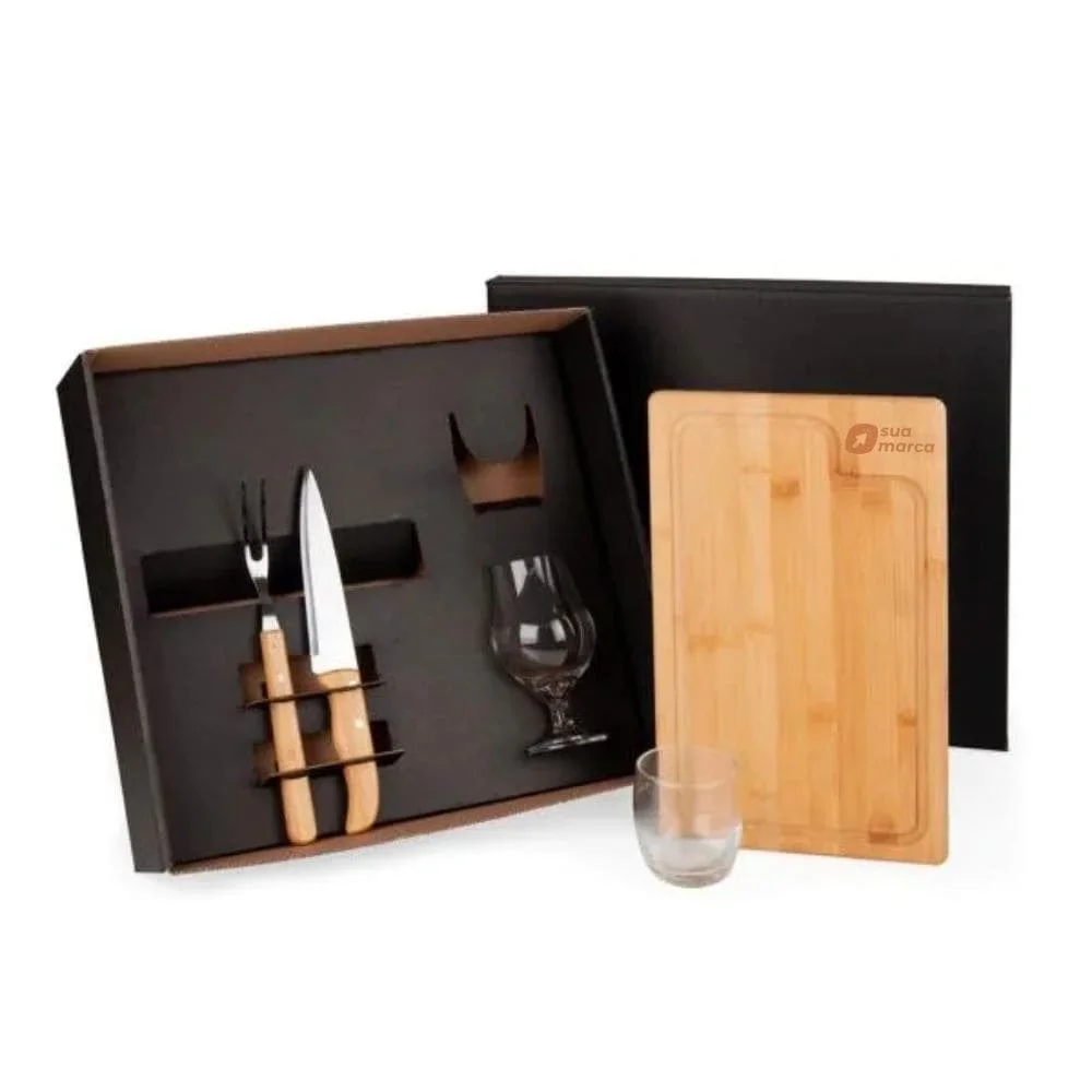 Kit Churrasco, Cerveja e Whisky 5 Peças