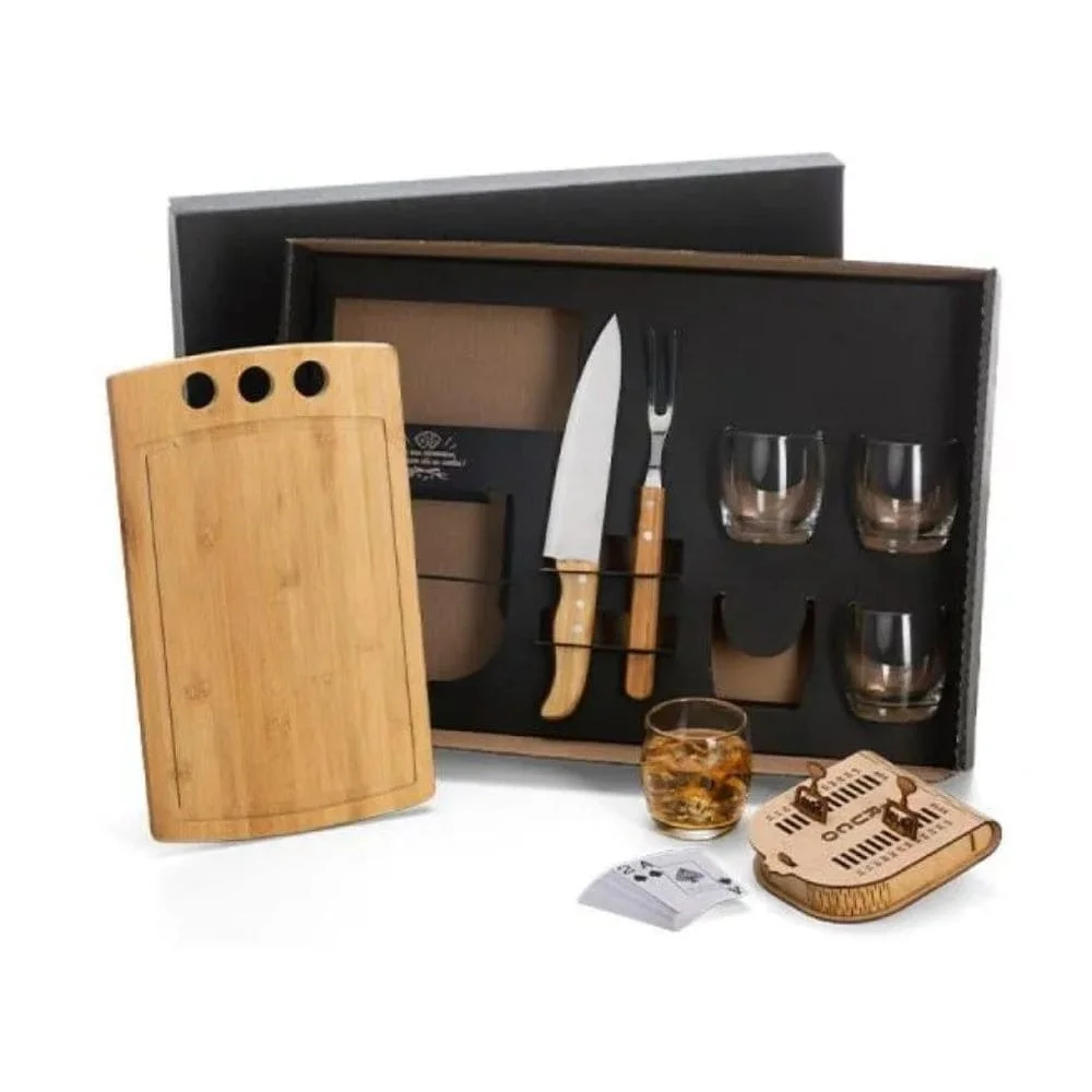 Kit Churrasco, Whisky e Truco 8 Peças-PSM-KT90076