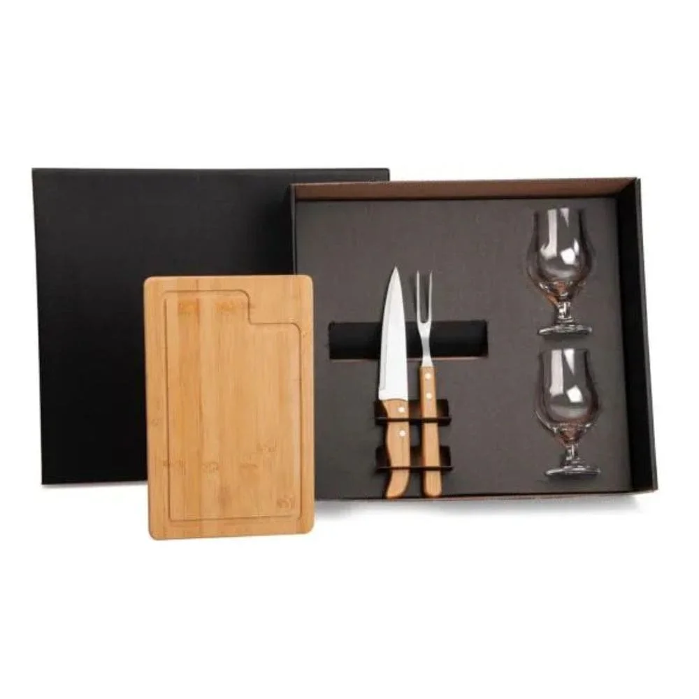 Kit Churrasco com Copos 5 Peças-PSM-KT9015M