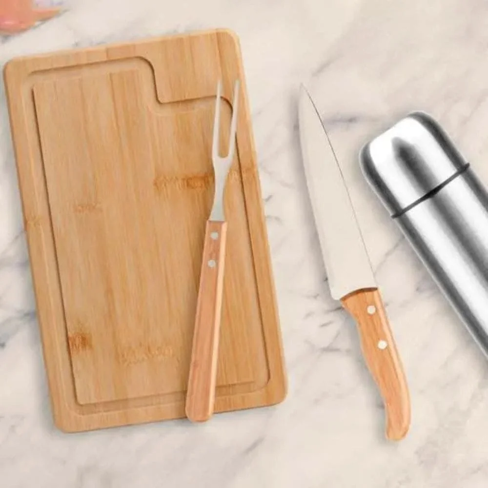 Kit Churrasco com Garrafa Térmica 5 Peças