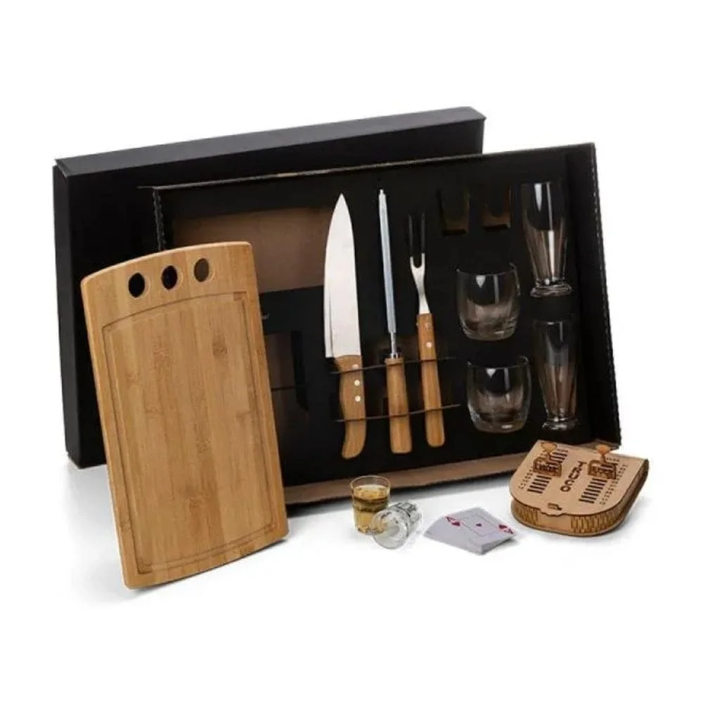Kit Churrasco e Baralho 12 Peças-PSM-KT90078