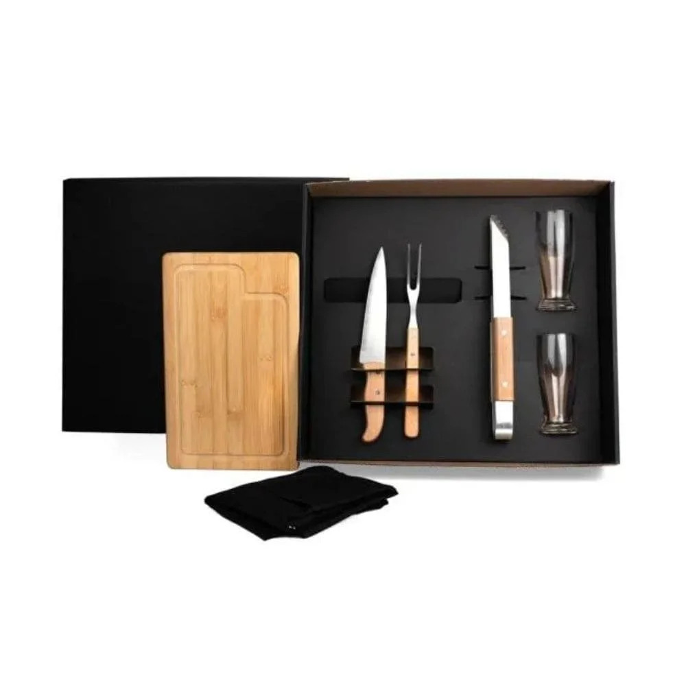 Kit Churrasco e Cerveja com Pegador 7 Peças-PSM-KT90253