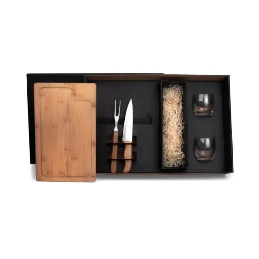 Kit Churrasco e Whisky 5 Peças-PSM-KT9040V