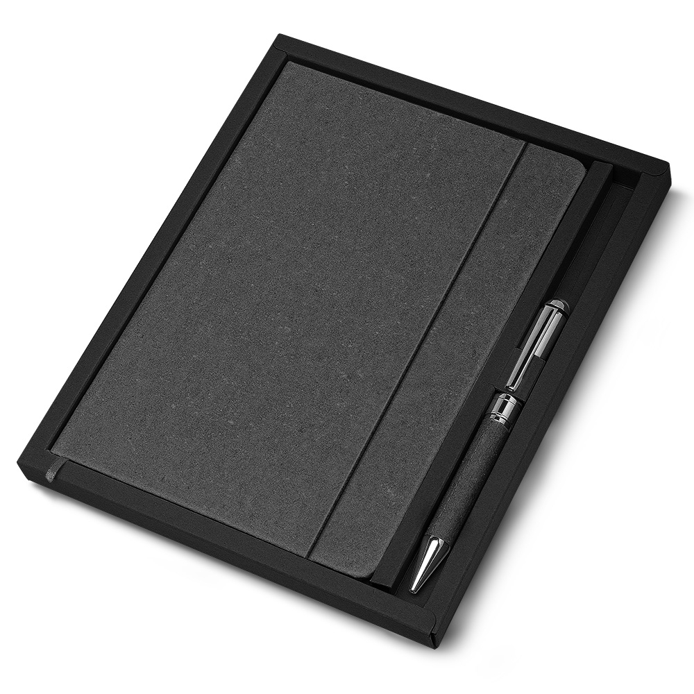 Kit Escrita Couro Reciclado-PACAD180