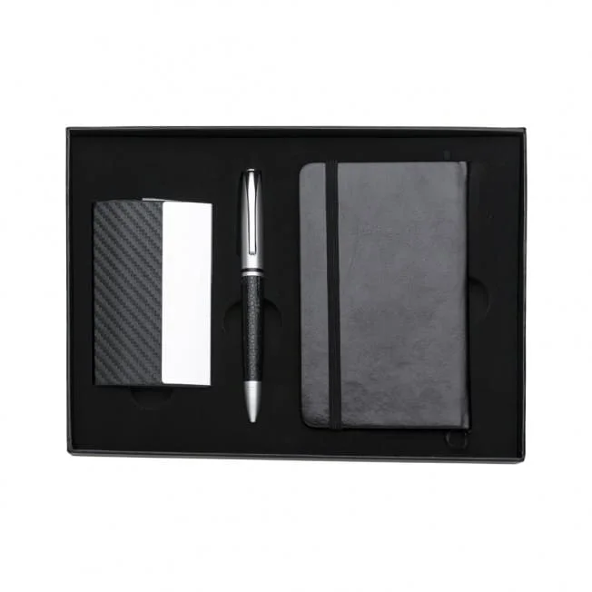 Kit Caneta e Caderneta tipo Moleskine-PX10998