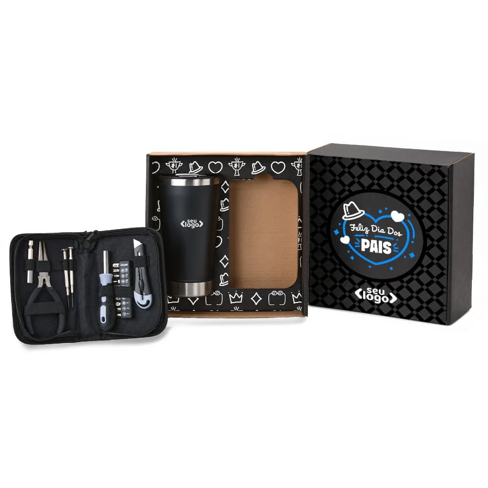 Kit Ferramentas e Copo Térmico