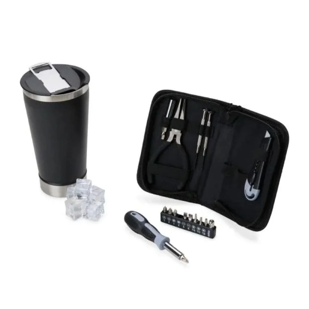Kit Ferramentas e Copo Térmico