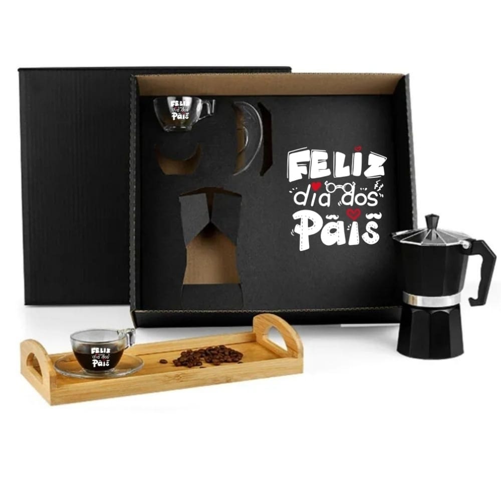 Kit Para Café Personalizado com Bandeja