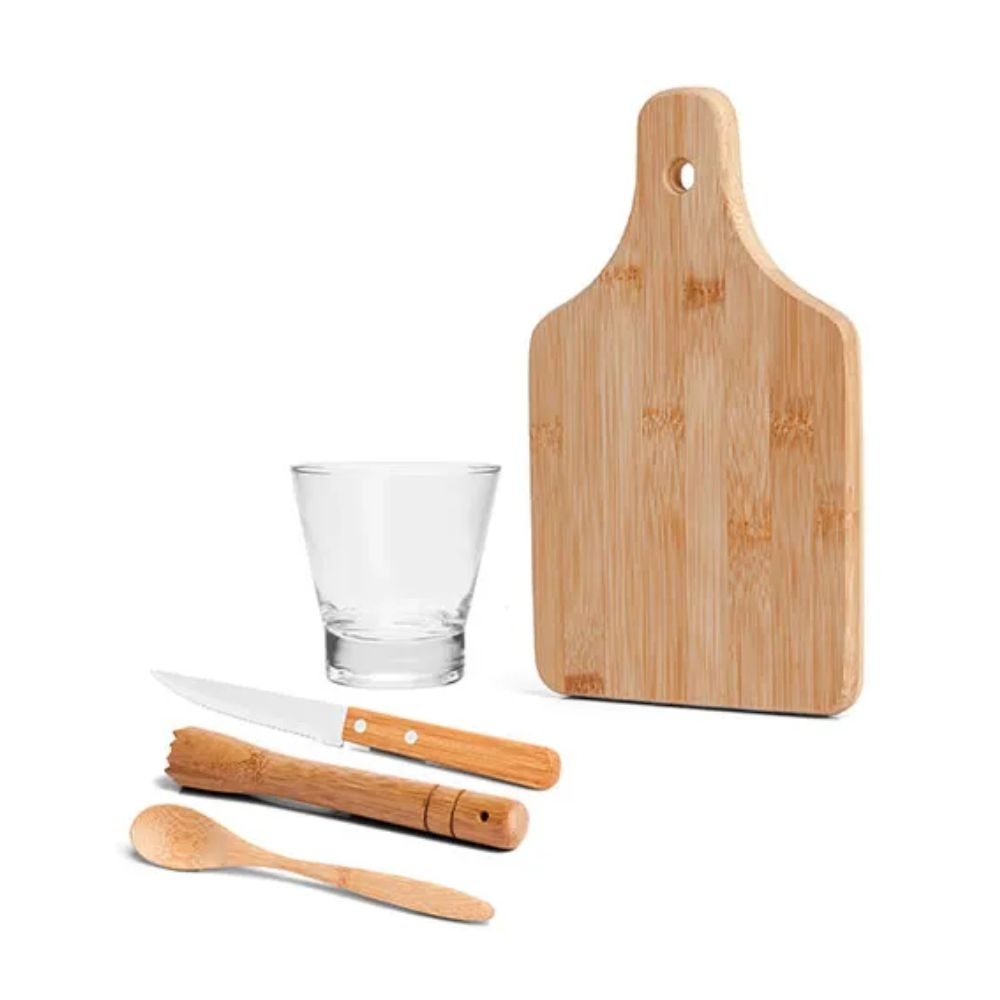 Kit para Caipirinha em Bambu 5 Peças