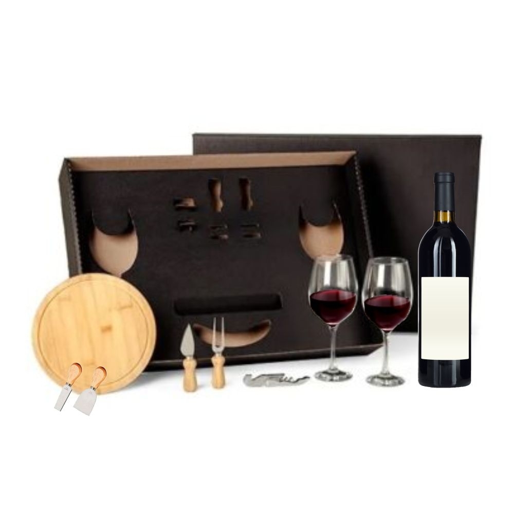 Kit Queijo e Vinho 8 Peças