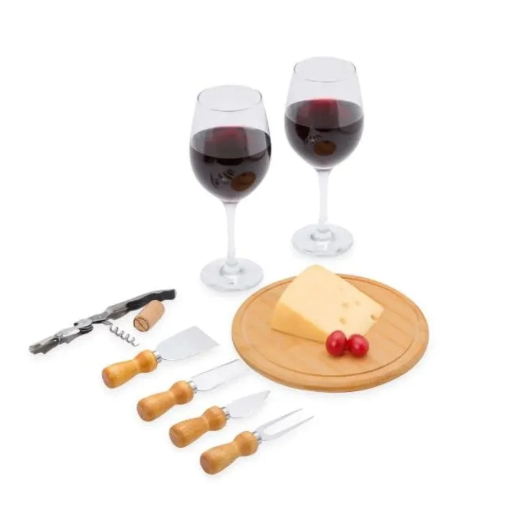 Kit Queijo e Vinho Personalizado 8 Peças