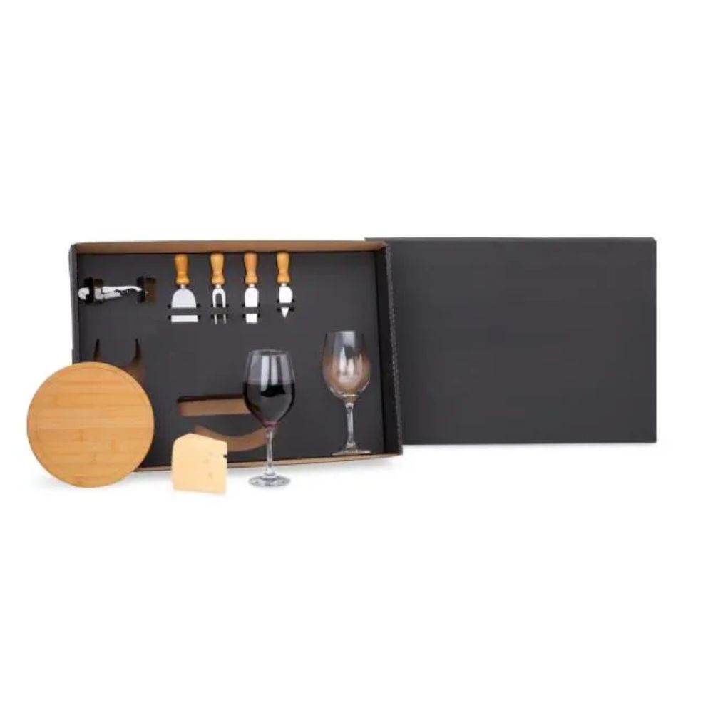 Kit Queijo e Vinho Personalizado 8 Peças