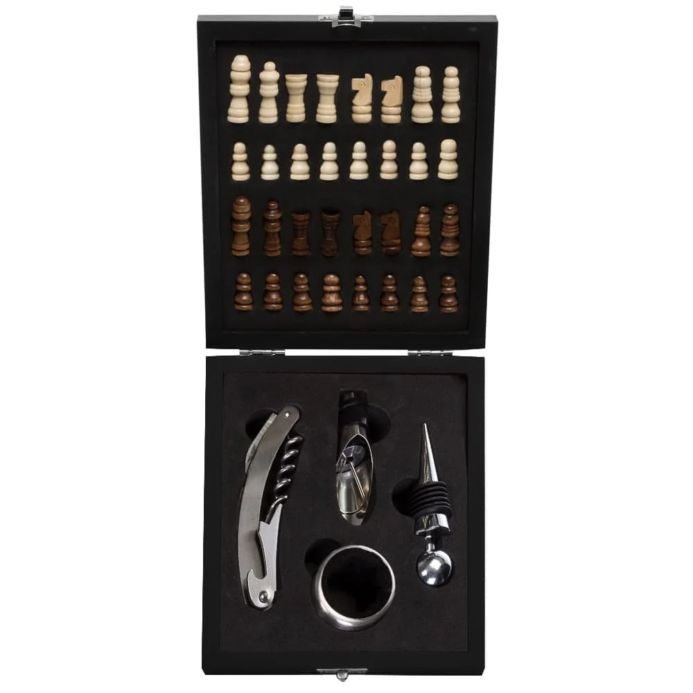 Kit Vinho com Jogo de Xadrez-PX12046