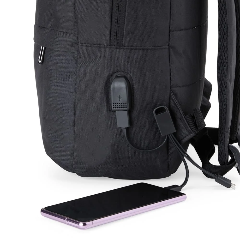 Mochila de Nylon USB Personalizada