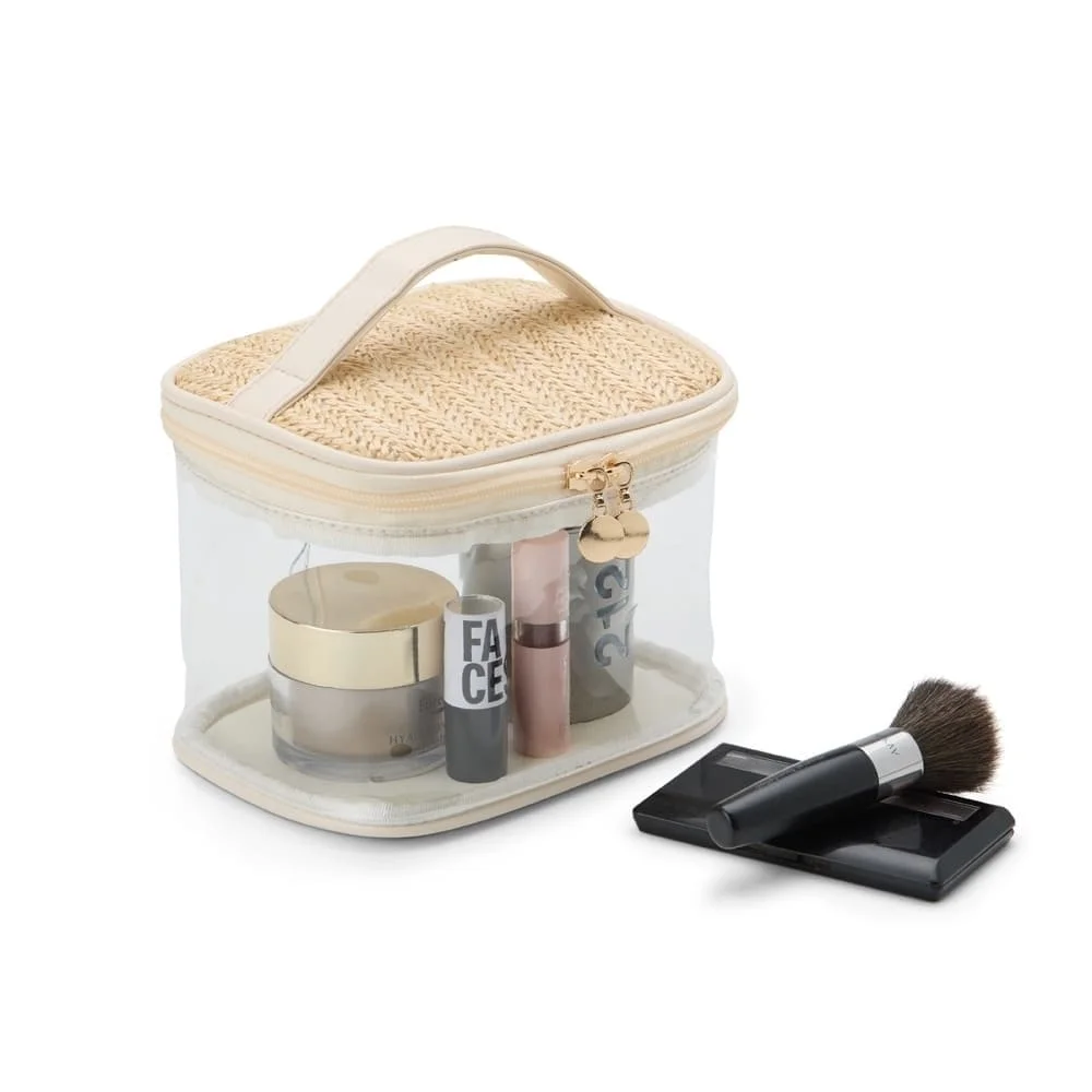 Necessaire PVC e Palha Personalizada