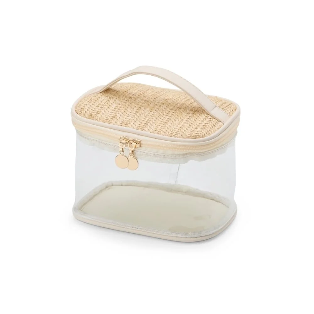 Necessaire PVC e Palha Personalizada