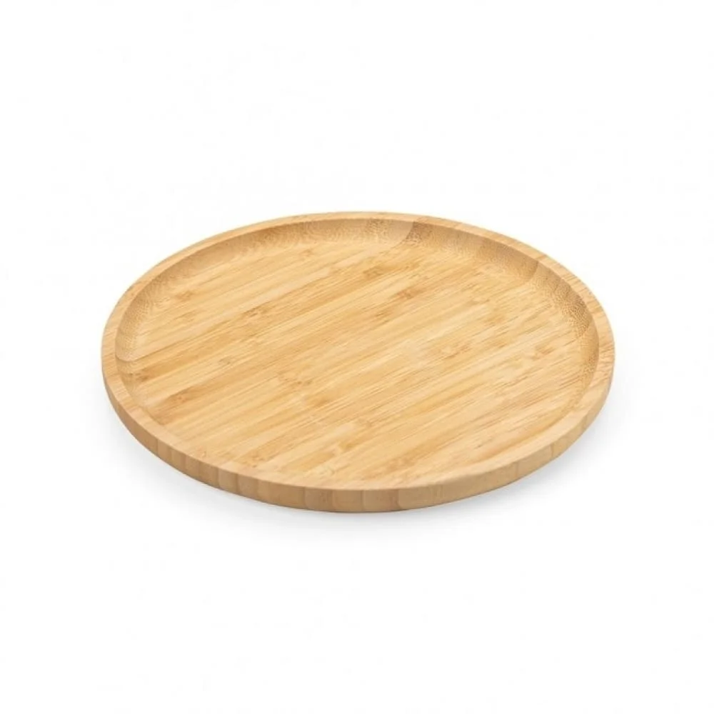 Petisqueira Redonda em Bambu Personalizada-PX18611