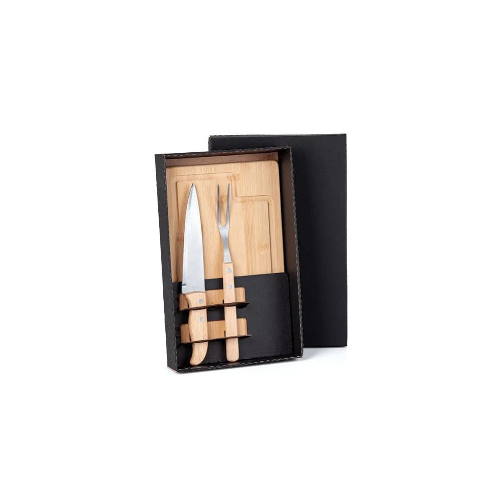 Kit Para Churrasco em Bambu e Madeira-PSM-ME19066
