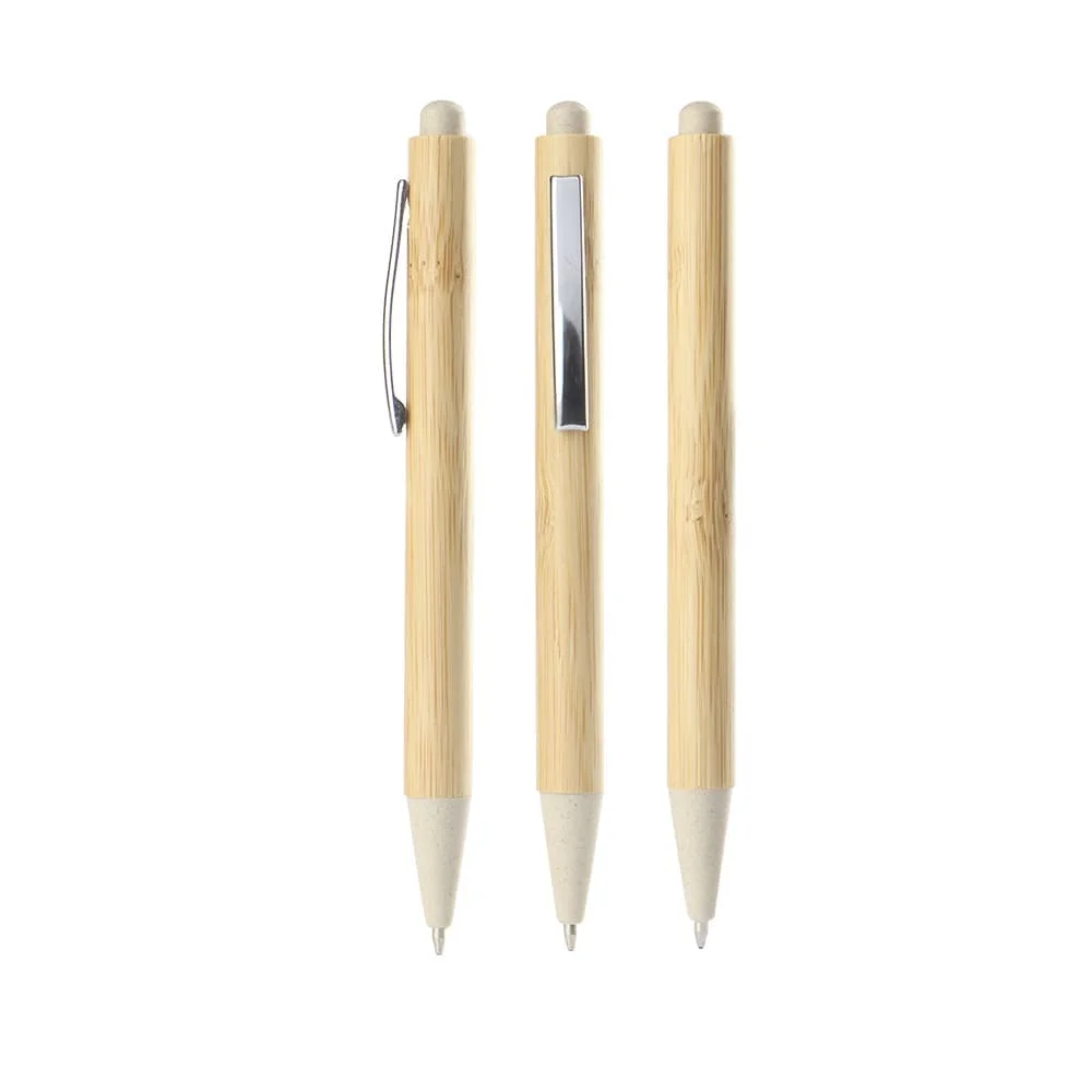 Caneta Bambu Gravada com Logo