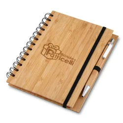 Caderno de Notas com Caneta com Logo Personalizada