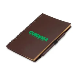 Caderno de Notas com Caneta e Logo Gravada