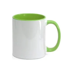 Caneca Cerâmica Alça e Interior Coloridos