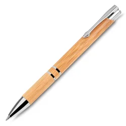Caneta Bambu com Logo Gravada