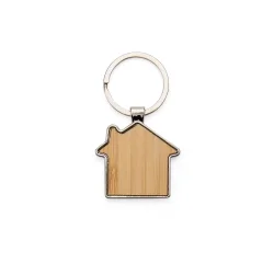 Chaveiro Casa Metal e Bambu