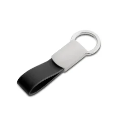 Chaveiro Metal com Couro Personalizado