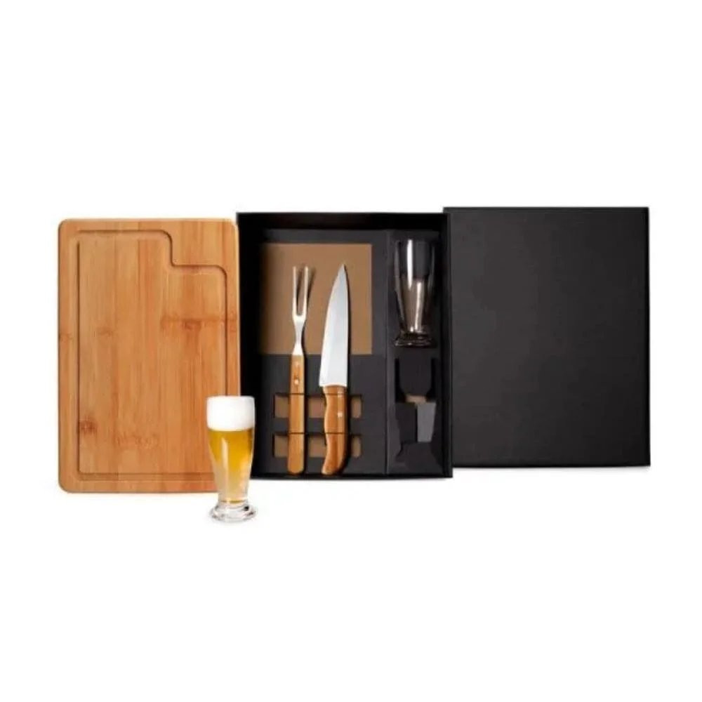 Kit Churrasco com Copos 5 Peças para Brinde-PSM-KT9064J